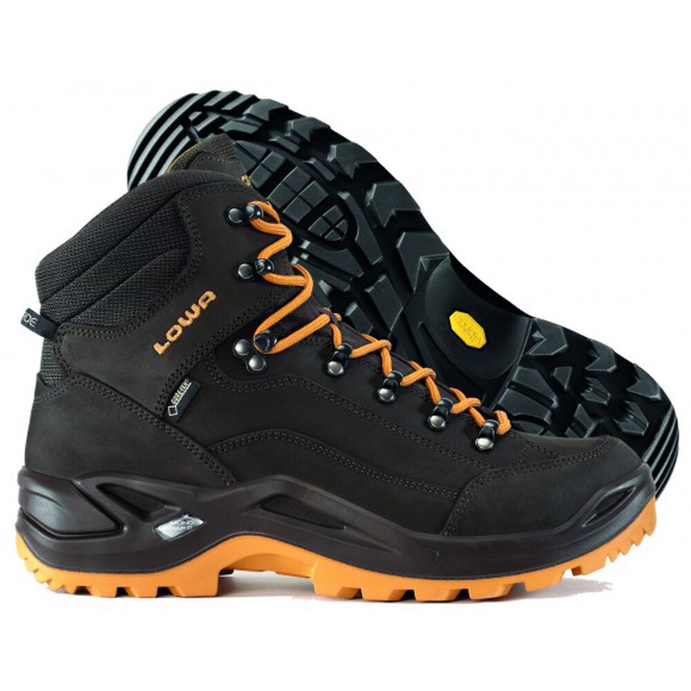 Vibram Sole Lowa Renegade GTX® Mid Erkek Yürüyüş Ayakkabısı Siyah,LQ9751426